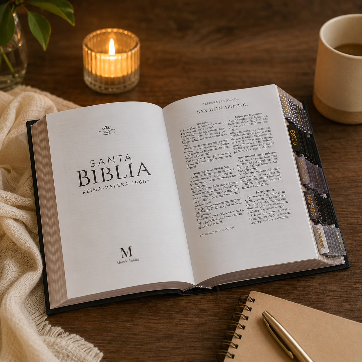 Biblia PERSONALIZADA León Deluxe Reina Valera 1960 Letra GRANDE con Liga