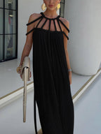 Cover Up Draped Braids Maxi Dress