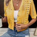 Elena Hollow Knit Cardigan